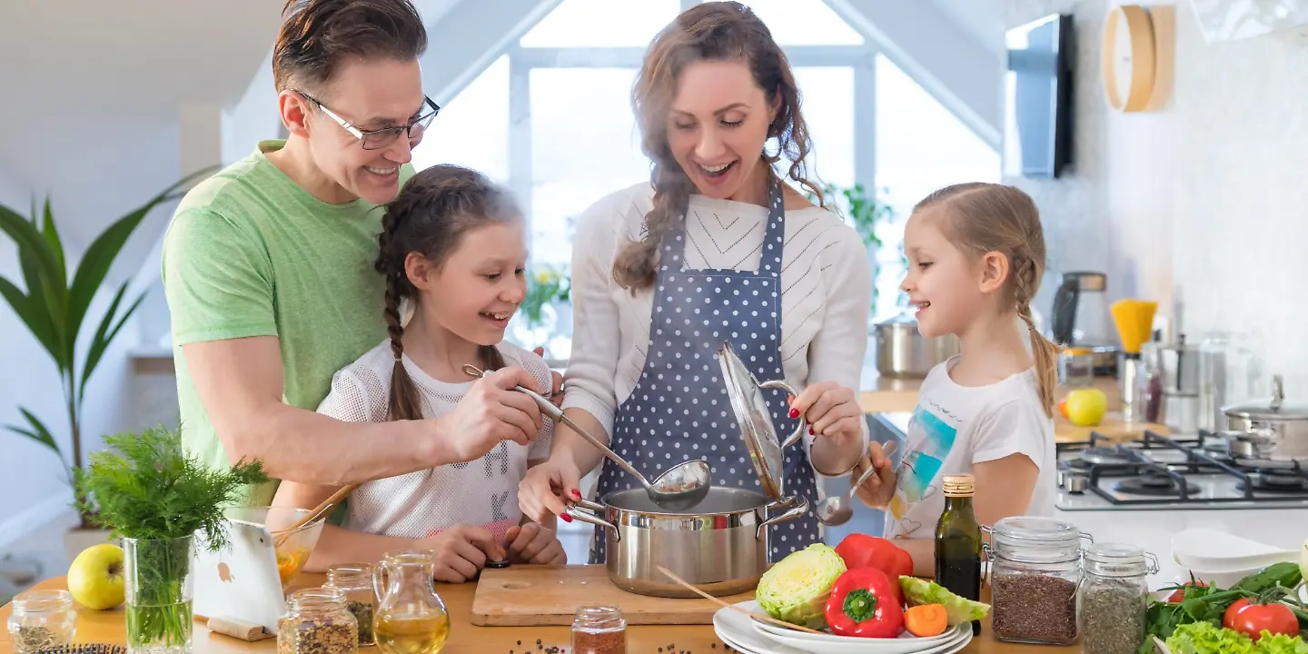 Familie gesunde Ernährung, Essen, Familie