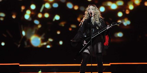 Sängerin Madonna bei Auftritt