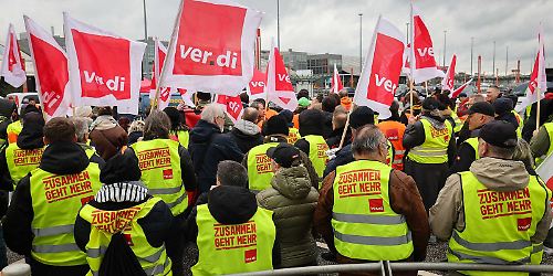 Streik von verdi in Hamburg